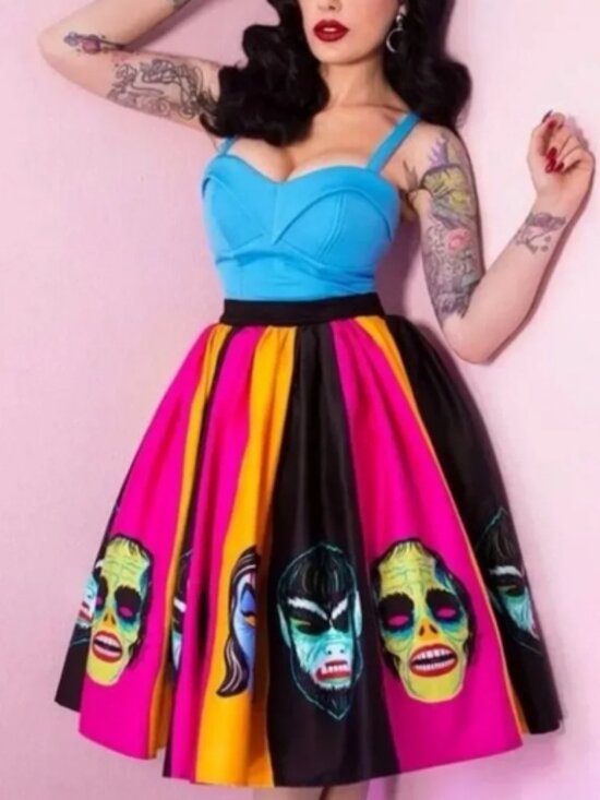Vixen by Micheline Pitt Dresses & Skirts - Vixen by Micheline Pitt x Ben Cooper Monster Mask Skirt - XL NWT